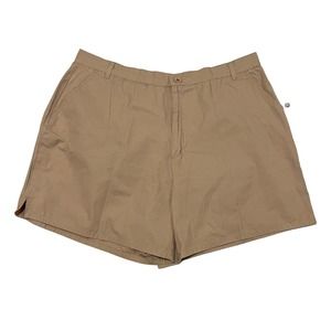 New Faded Glory Womens Shorts 24W Cotton Khaki Zip Front Pockets
